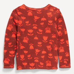 Old Navy Toddler Girl Plush Long-Sleeve Thermal-Knit T-Shirt